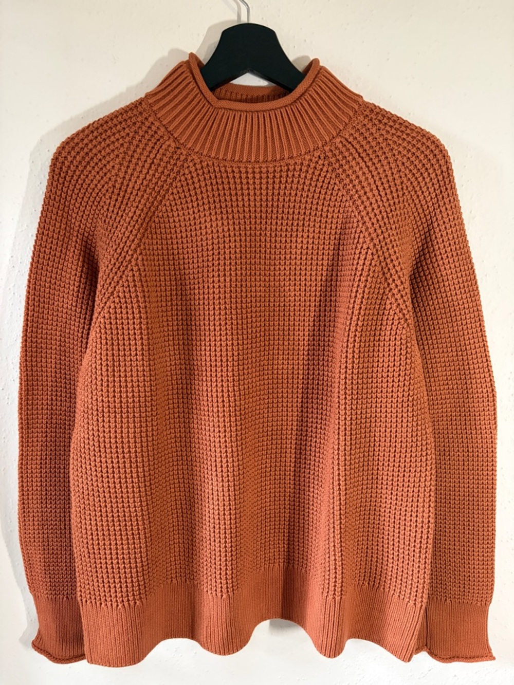 Duluth Trading Co Women's Chunky Knit Turtleneck Sweater in Terracotta